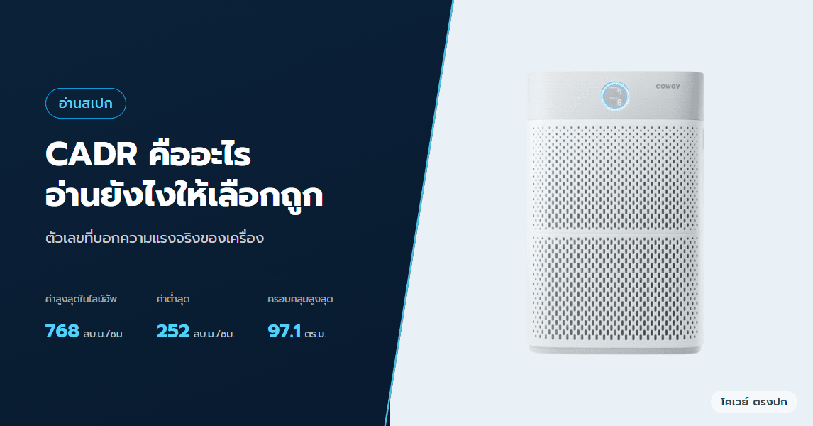 CADR คืออะไร อ่านตัวเลขนี้ยังไงให้เลือกเครื่องฟอกอากาศถูก