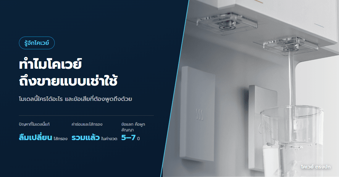 ทำไมโคเวย์ถึงขายแบบเช่าใช้ ไม่ขายขาดอย่างเดียว