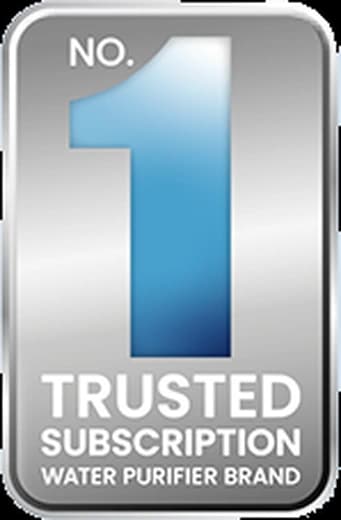 ป้ายรางวัล No.1 Trusted Subscription Water Purifier Brand ของโคเวย์