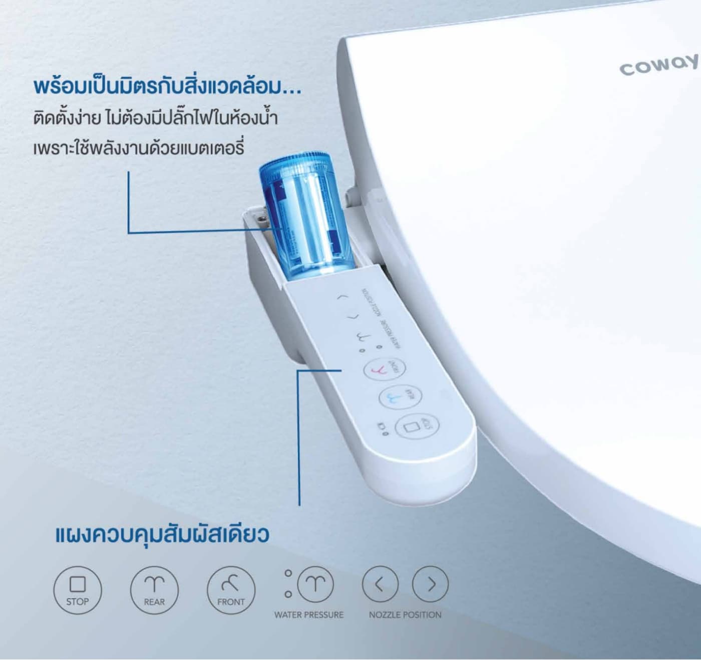 โคเวย์ Battery Bidet ใช้งานจริงในบ้าน